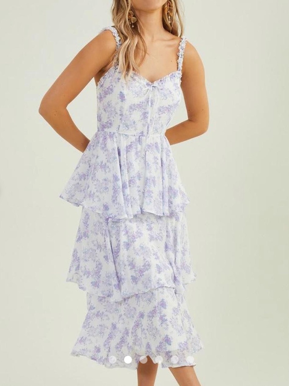 Altar’d State Purple Floral Long Dress size S